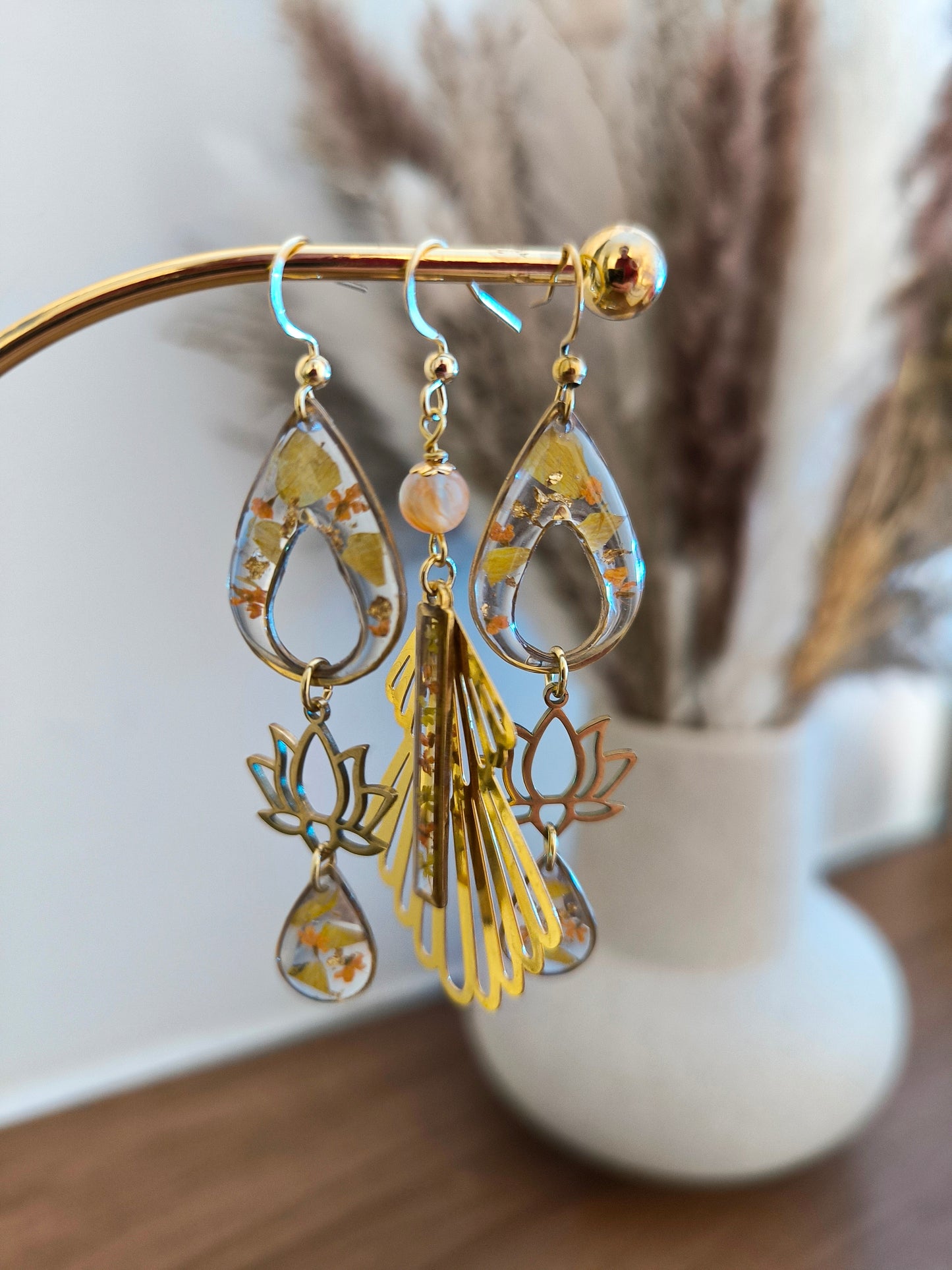Boucles d'oreilles asymétriques trio : Jaipur