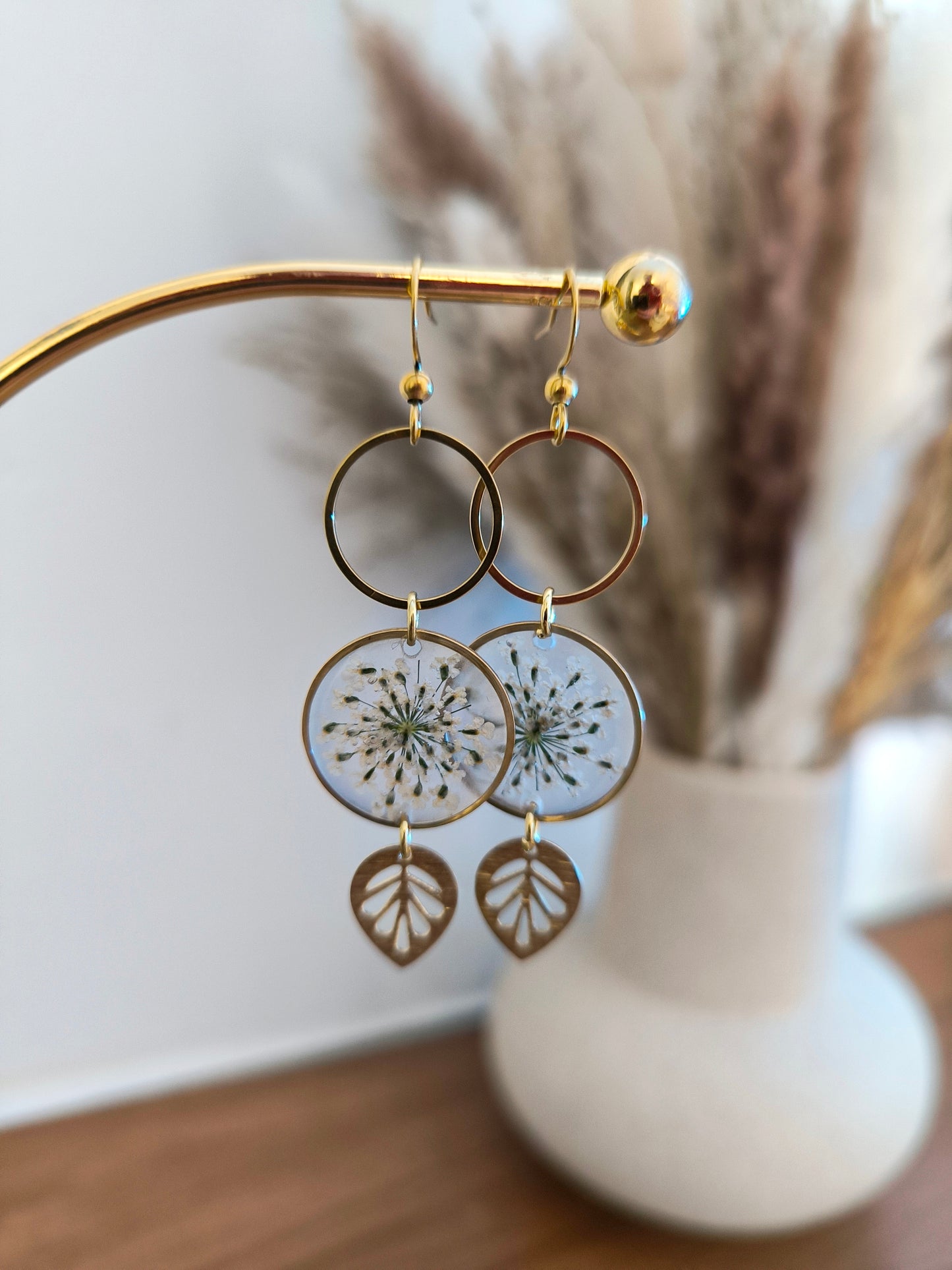 Boucles d'oreilles: Bouquet champêtre