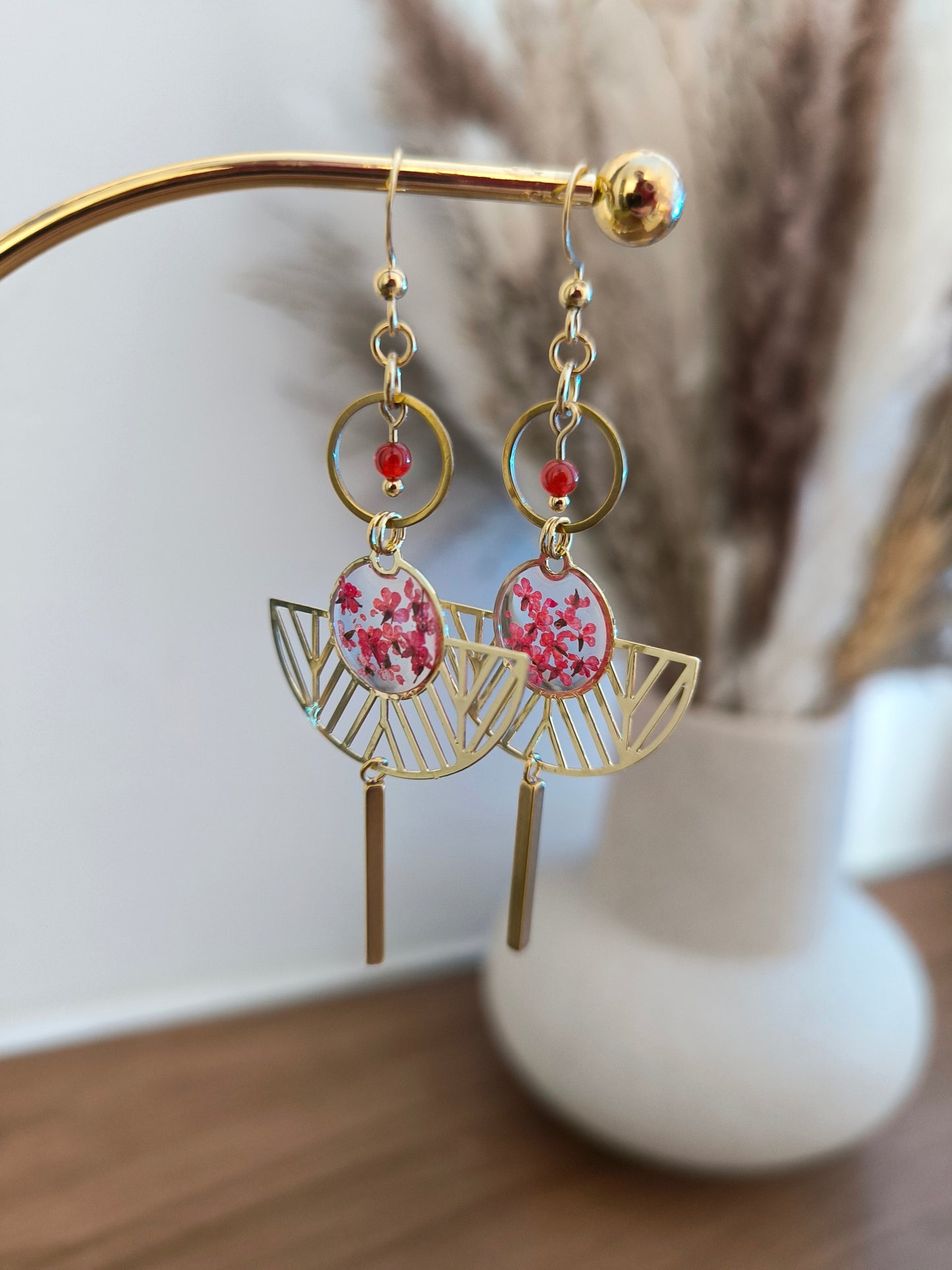 Boucles d'oreilles : Nouvel an Chinois Rouge