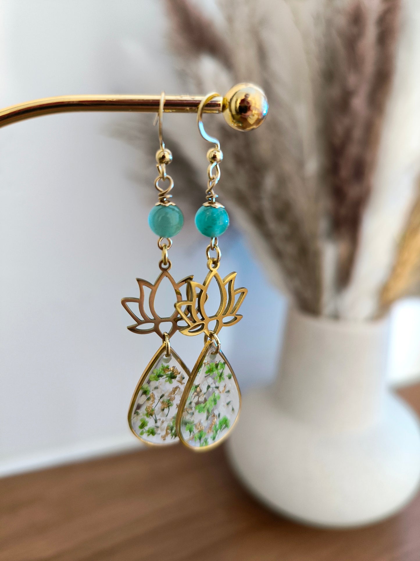 Boucles d'oreilles : Le lotus