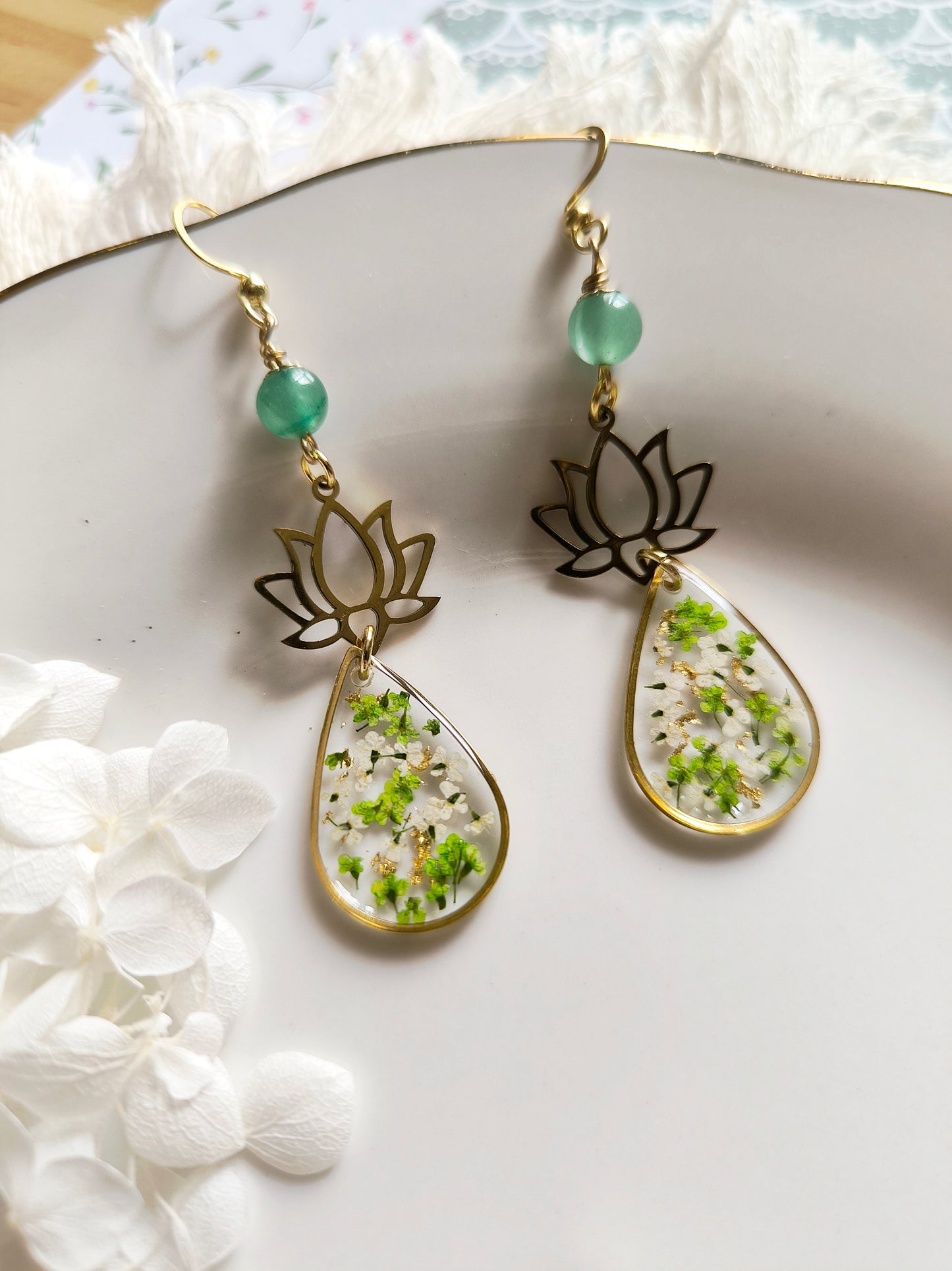 Boucles d'oreilles : Le lotus