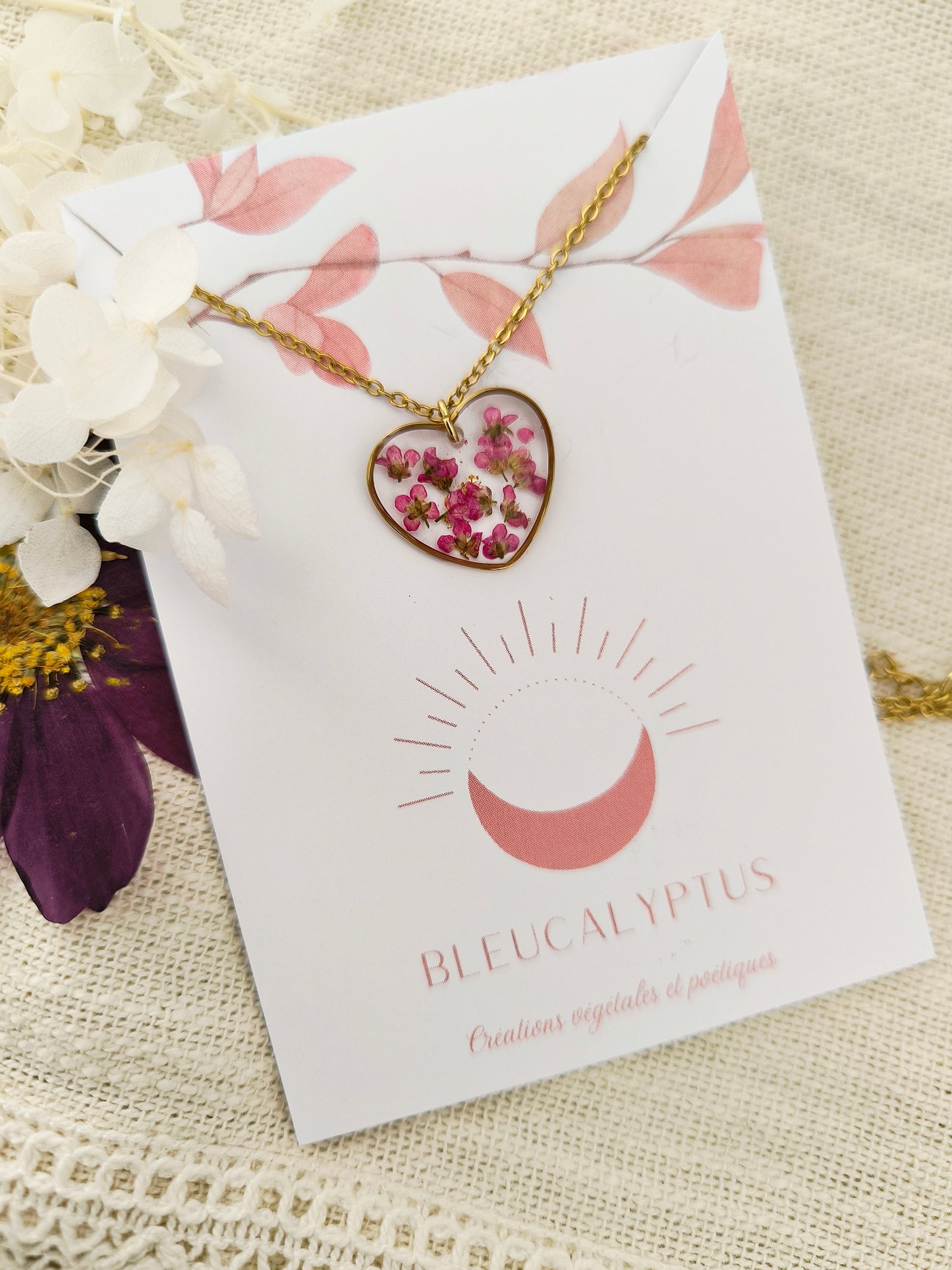 Collier médaillon cœur : Alysse