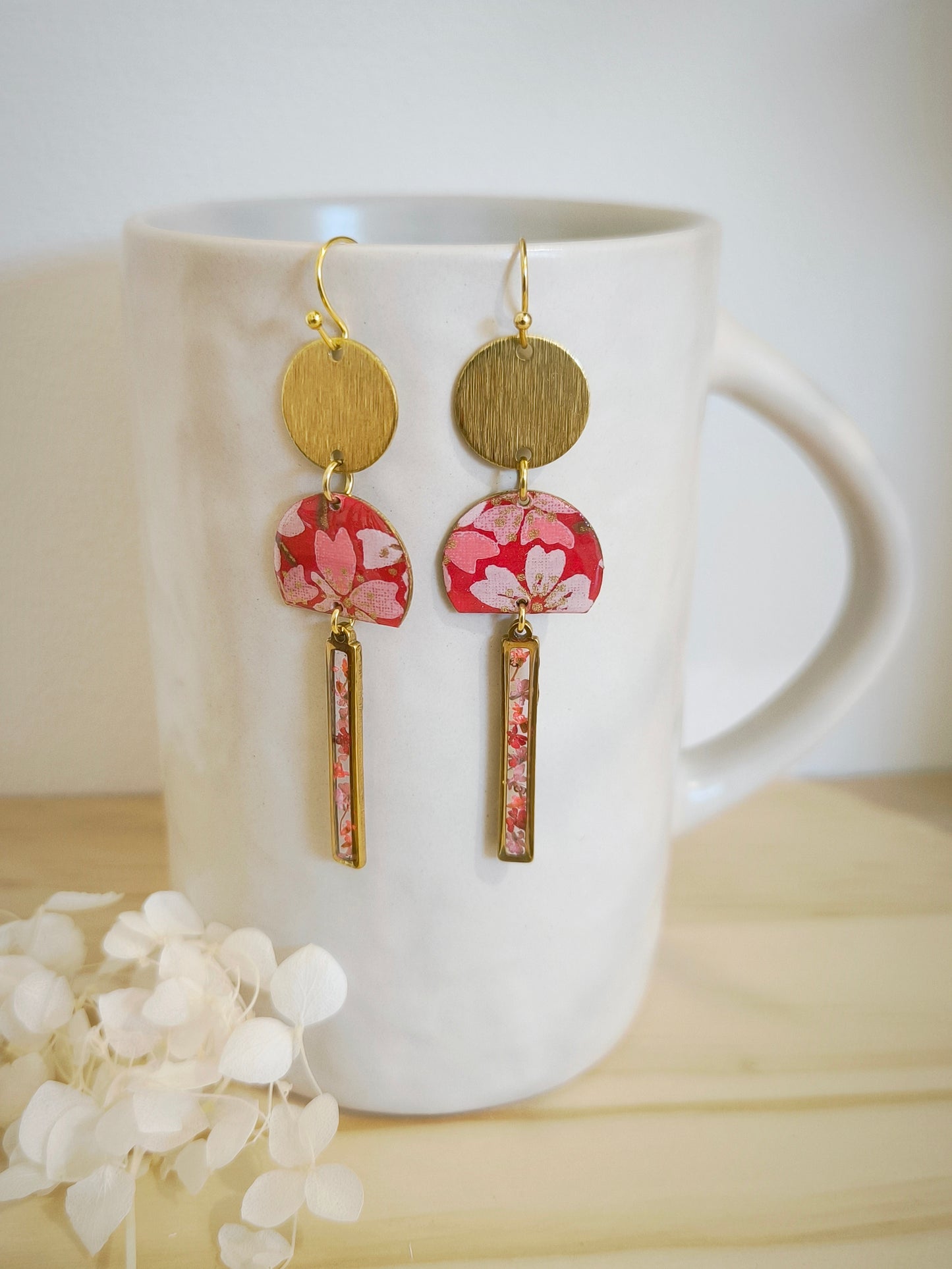 Boucles d'oreilles florales : Les lanternes florales d'Hanami