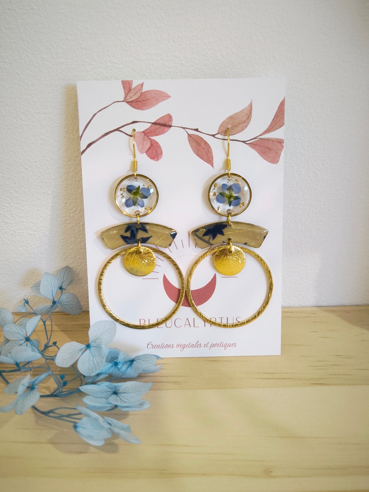 Boucles d'oreilles florales : Eclats de poésie -