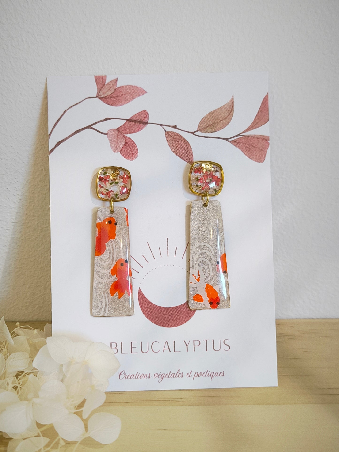 Boucles d'oreilles florales : Les Geishas des eaux