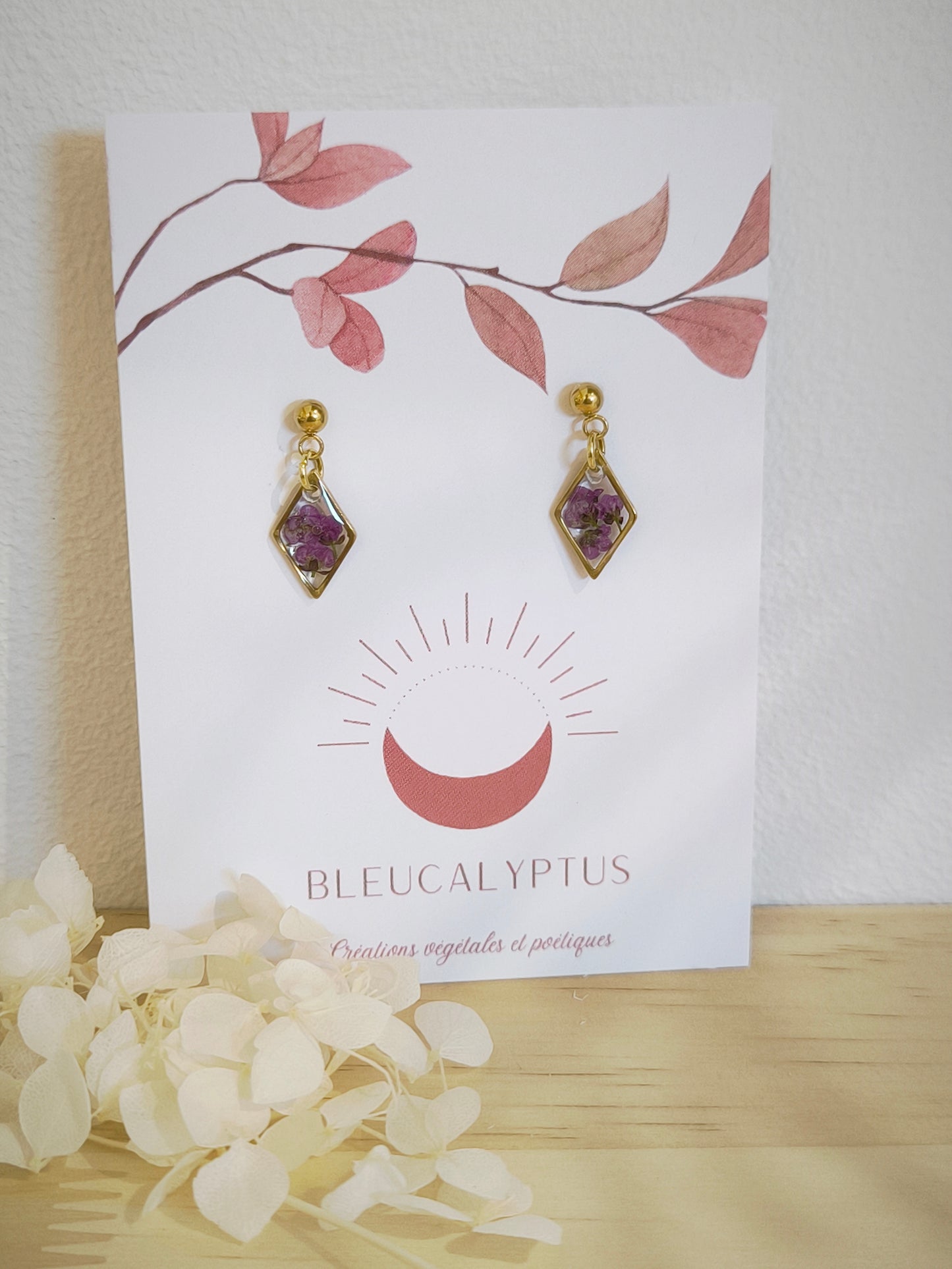 Mini Boucles d'oreilles florales : Alysse