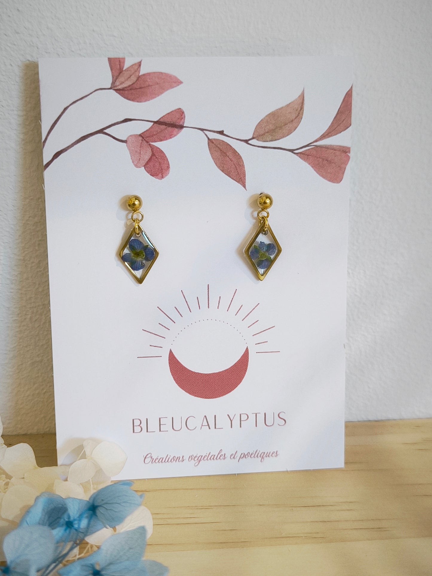 Mini Boucles d'oreilles florales : Véronique de Perse
