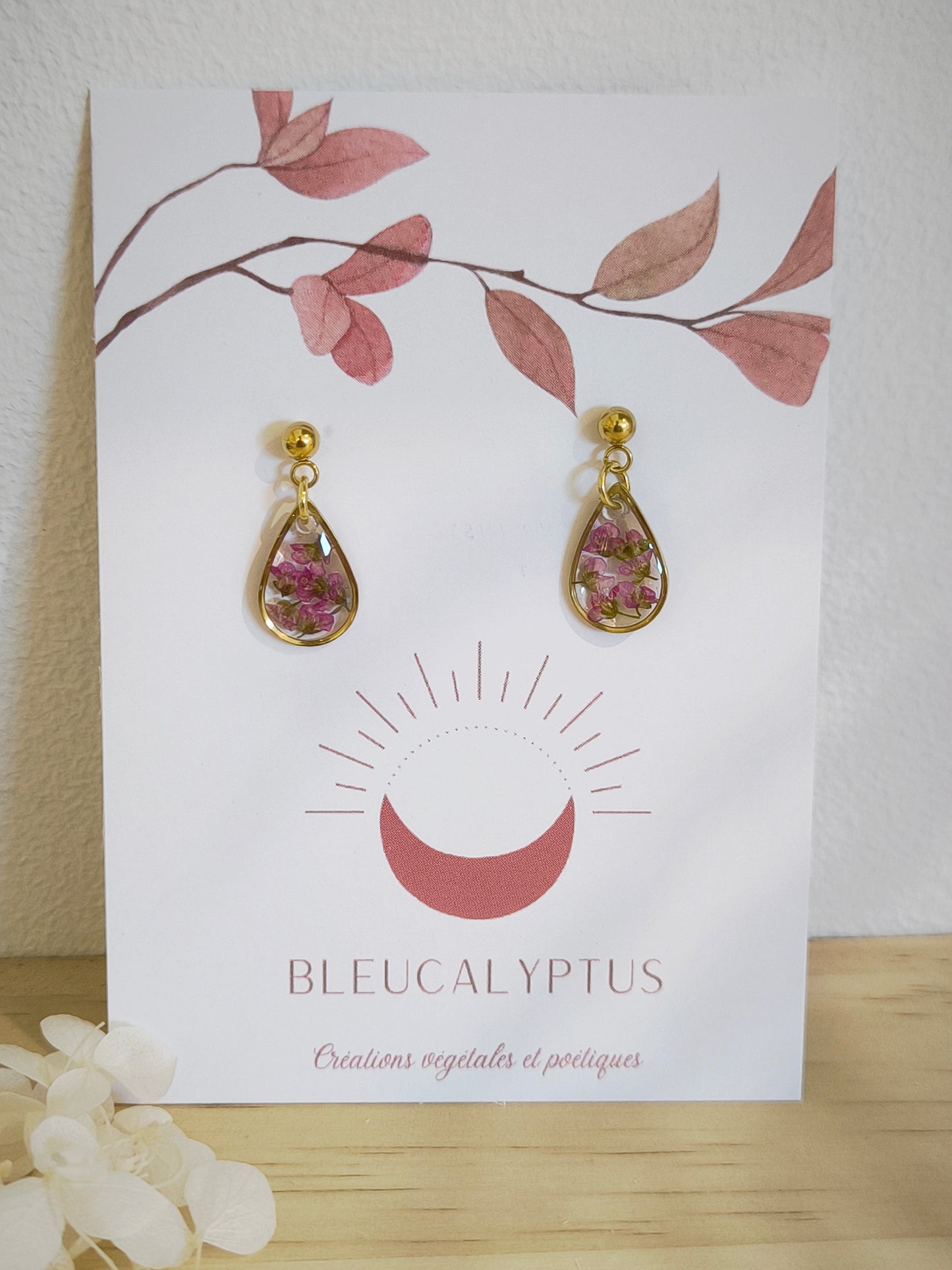 Mini Boucles d'oreilles florales : Alysse