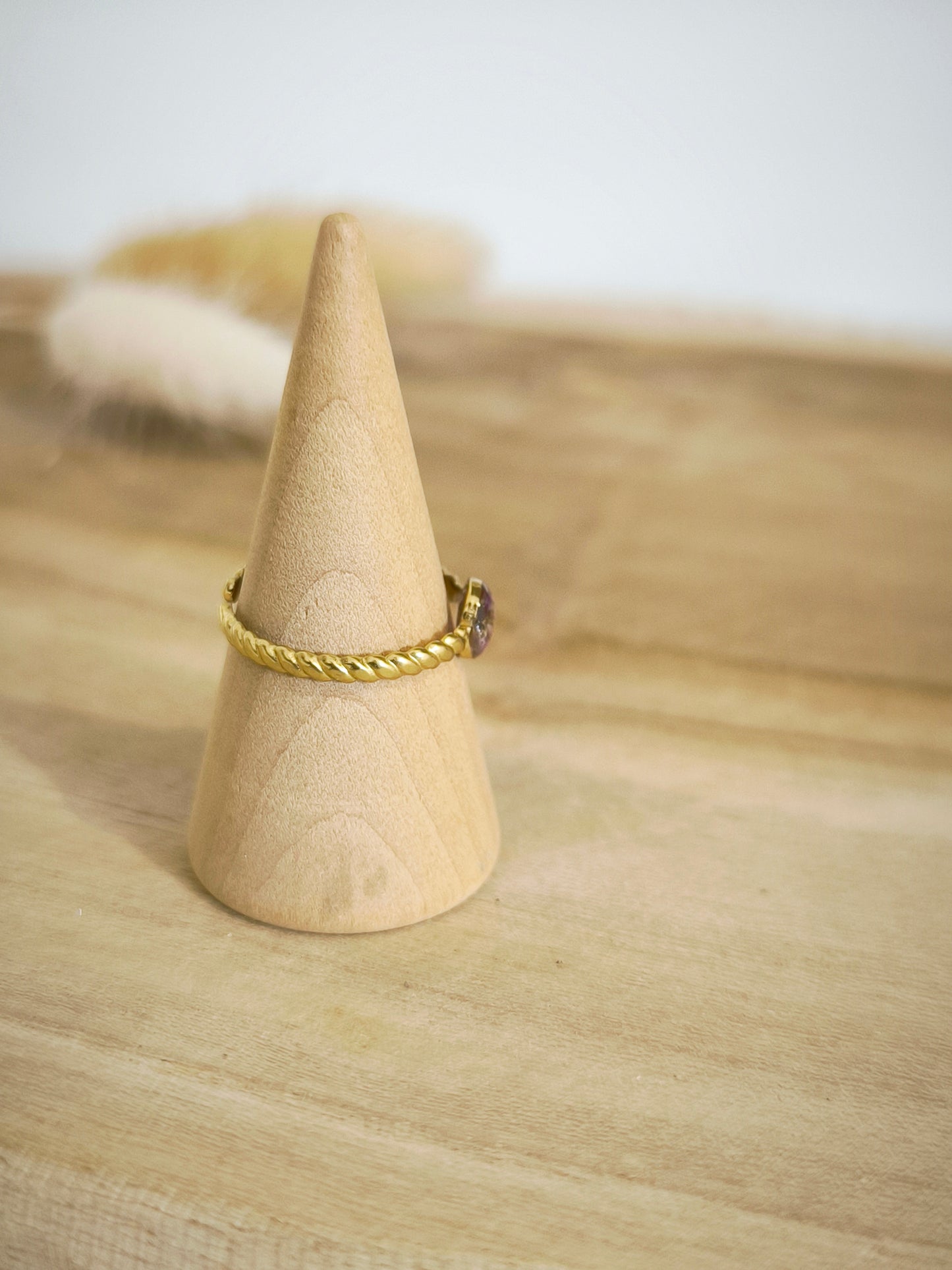 Bague florale : Mini Alysse violette