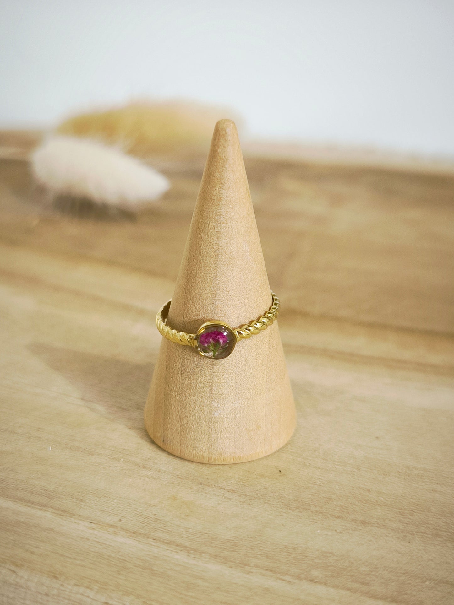Bague florale : Mini Alysse rose