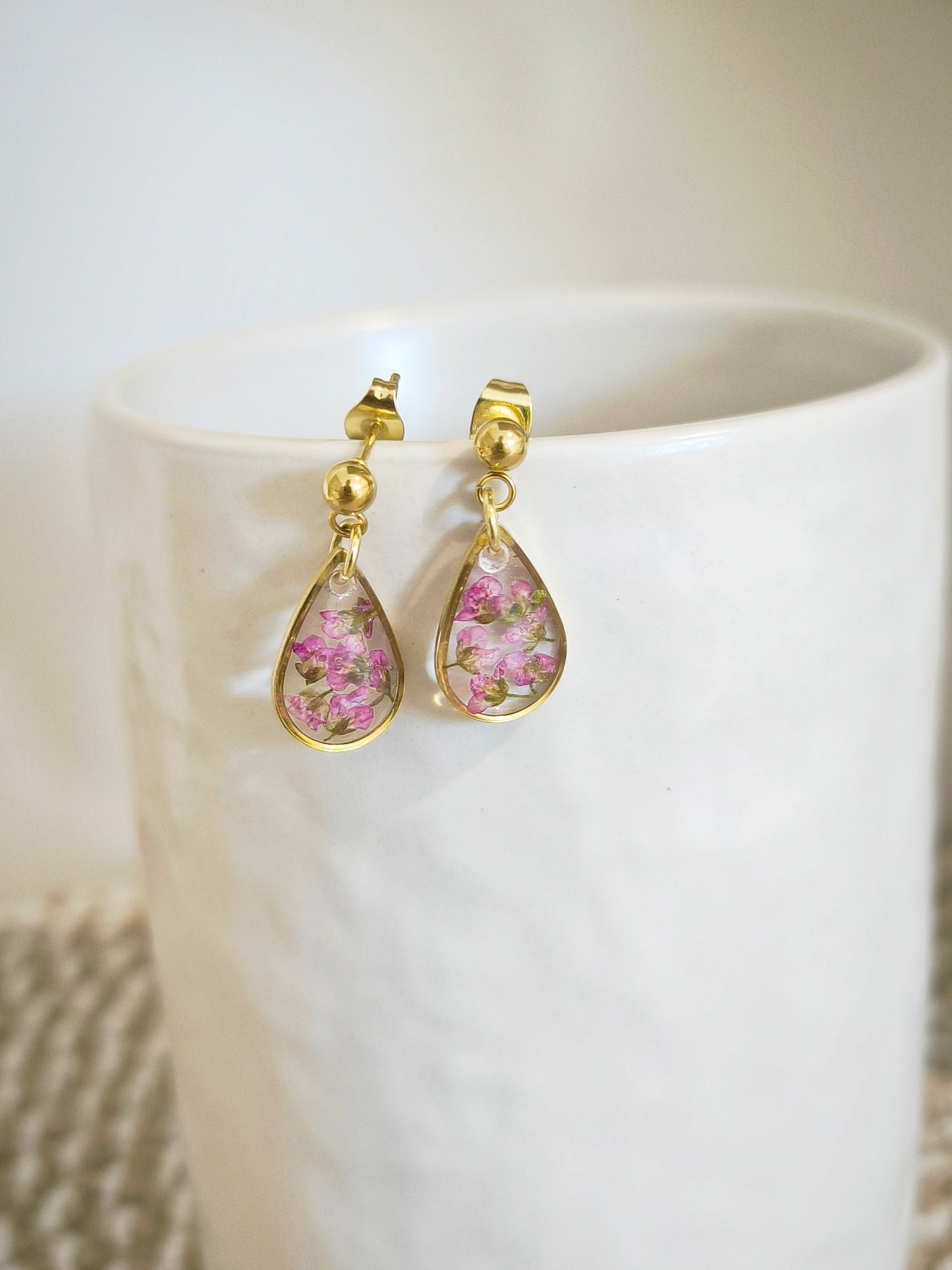 Mini Boucles d'oreilles florales : Alysse