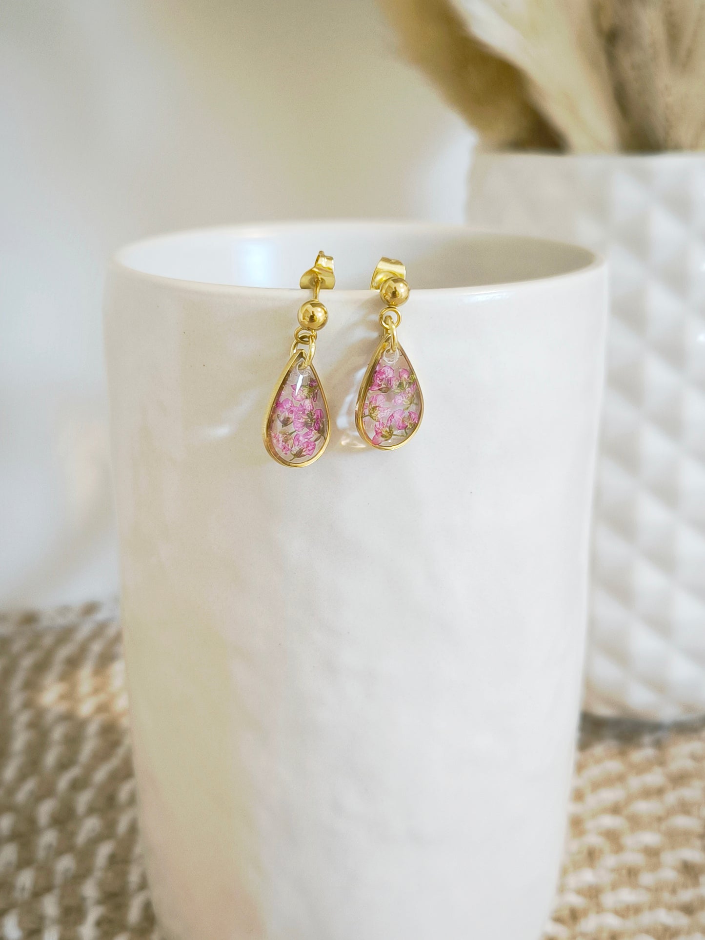 Mini Boucles d'oreilles florales : Alysse