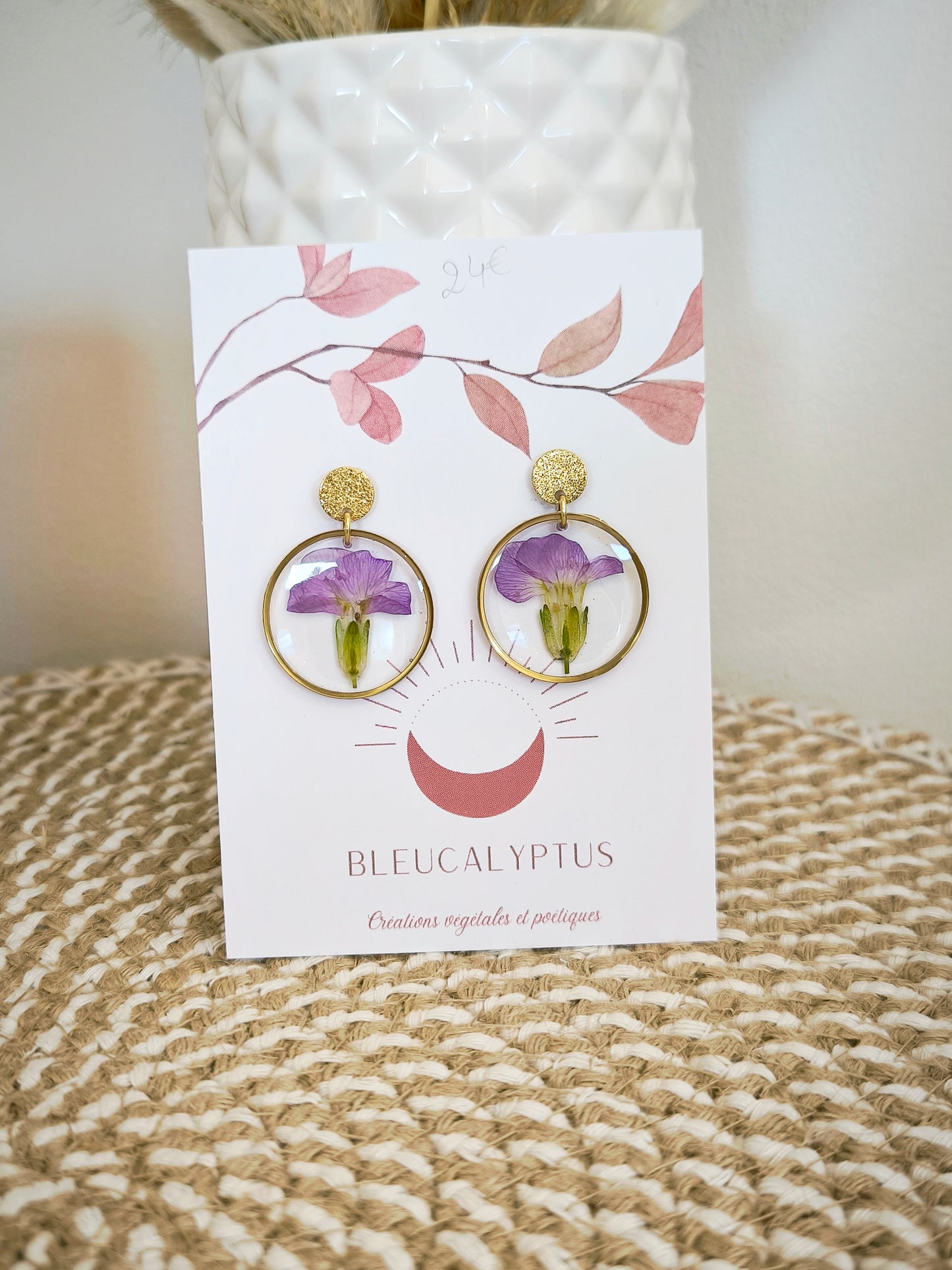 Boucles d'oreilles rondes : Aubriète