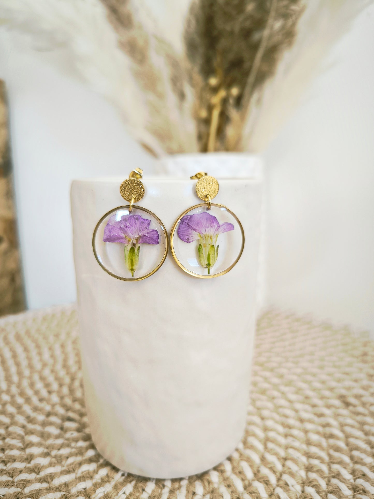 Boucles d'oreilles rondes : Aubriète