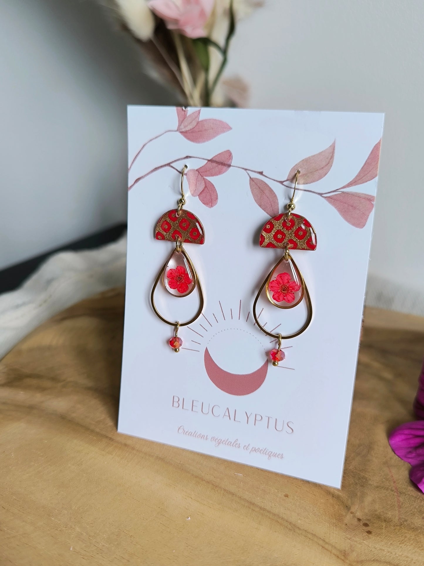 Boucles d'oreilles florales : L'envol