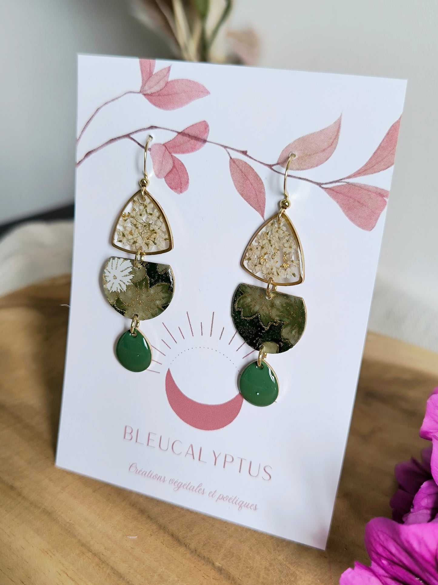 Boucles d'oreilles florales : Orée des rêves