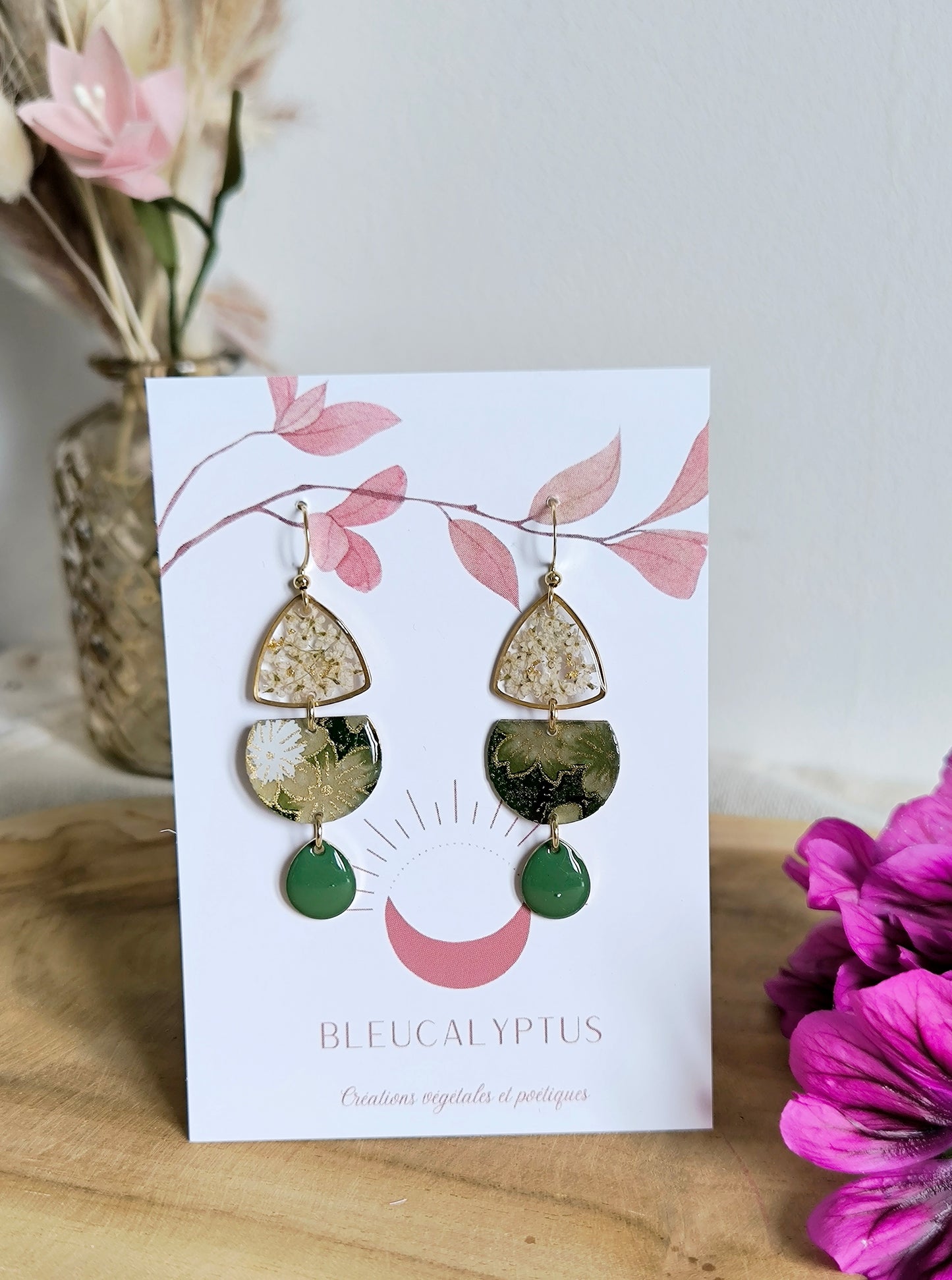 Boucles d'oreilles florales : Orée des rêves