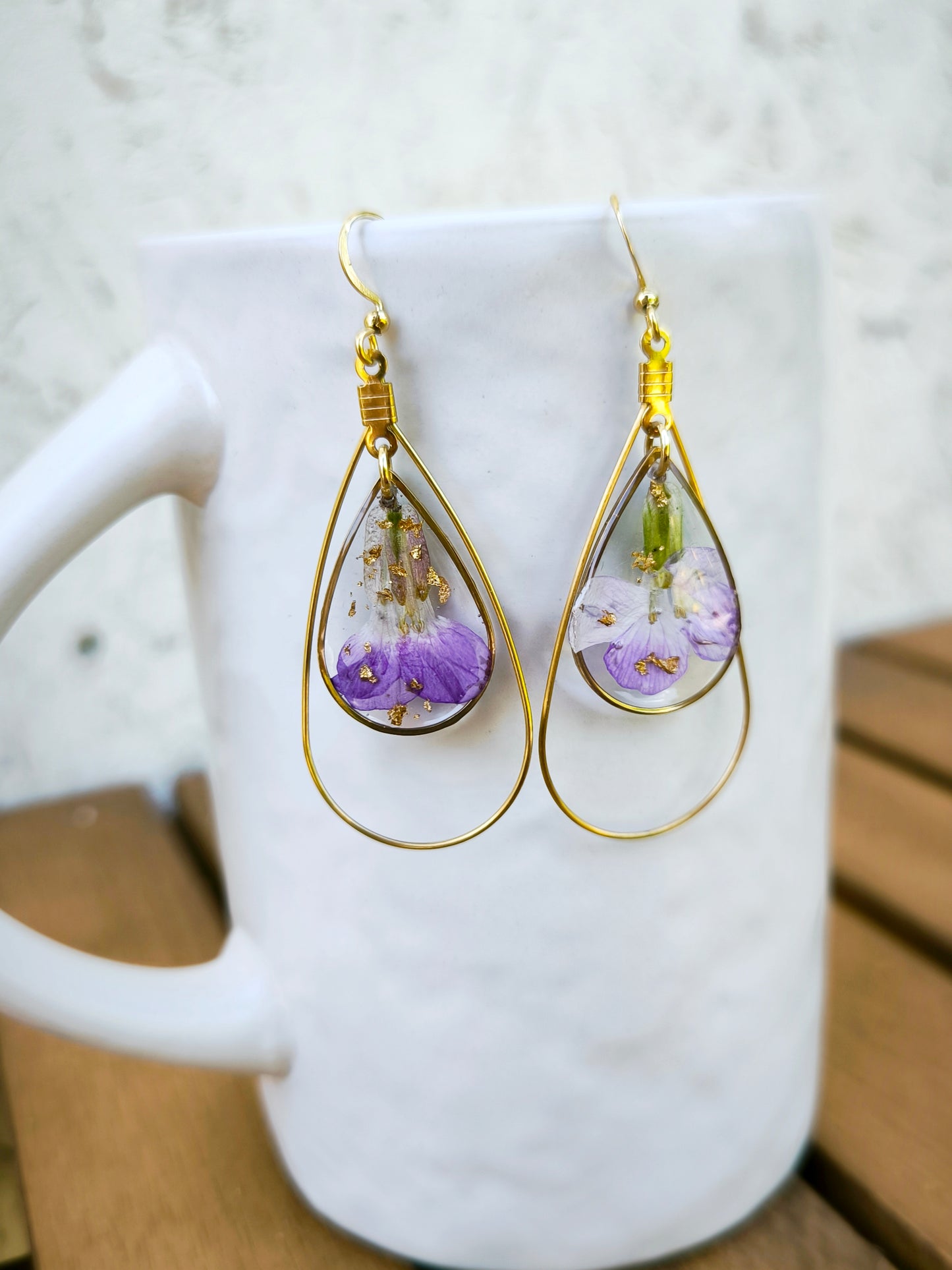 Boucles d'oreilles pendantes - ovale - : Aubriète