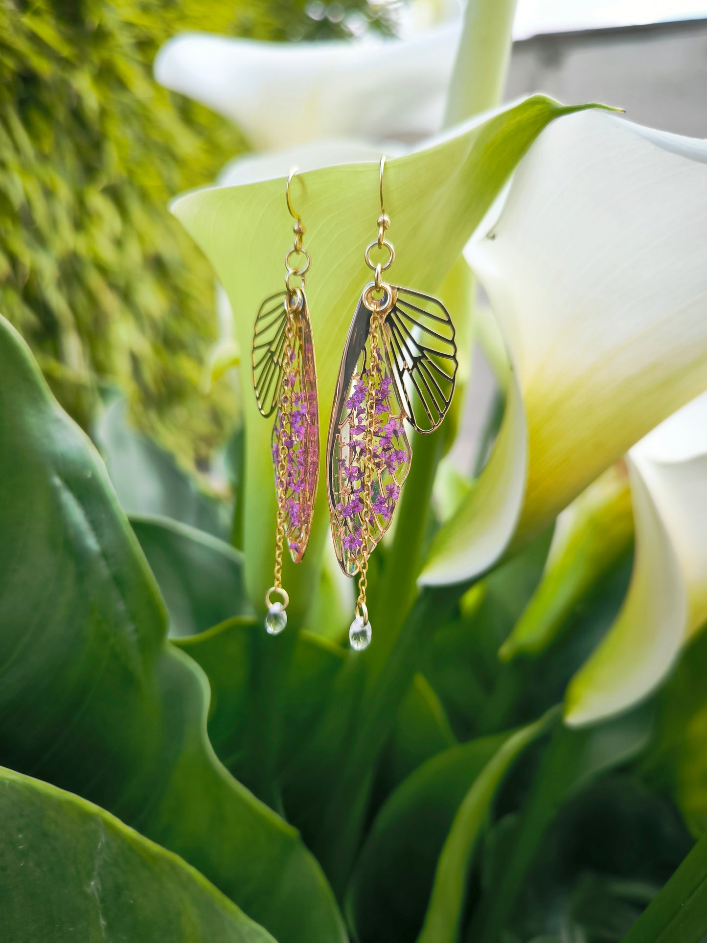 Boucles d'oreilles : Ailes de fée