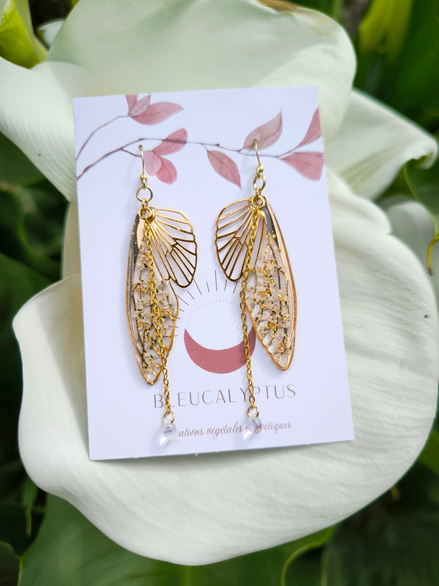 Boucles d'oreilles : Ailes de fée