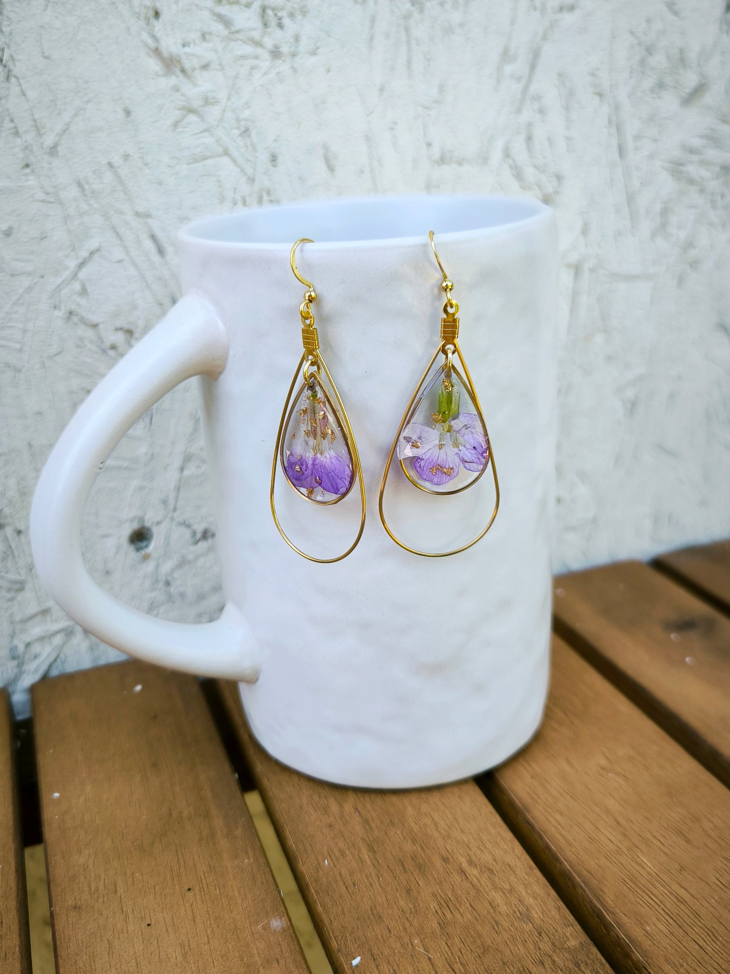 Boucles d'oreilles pendantes - ovale - : Aubriète