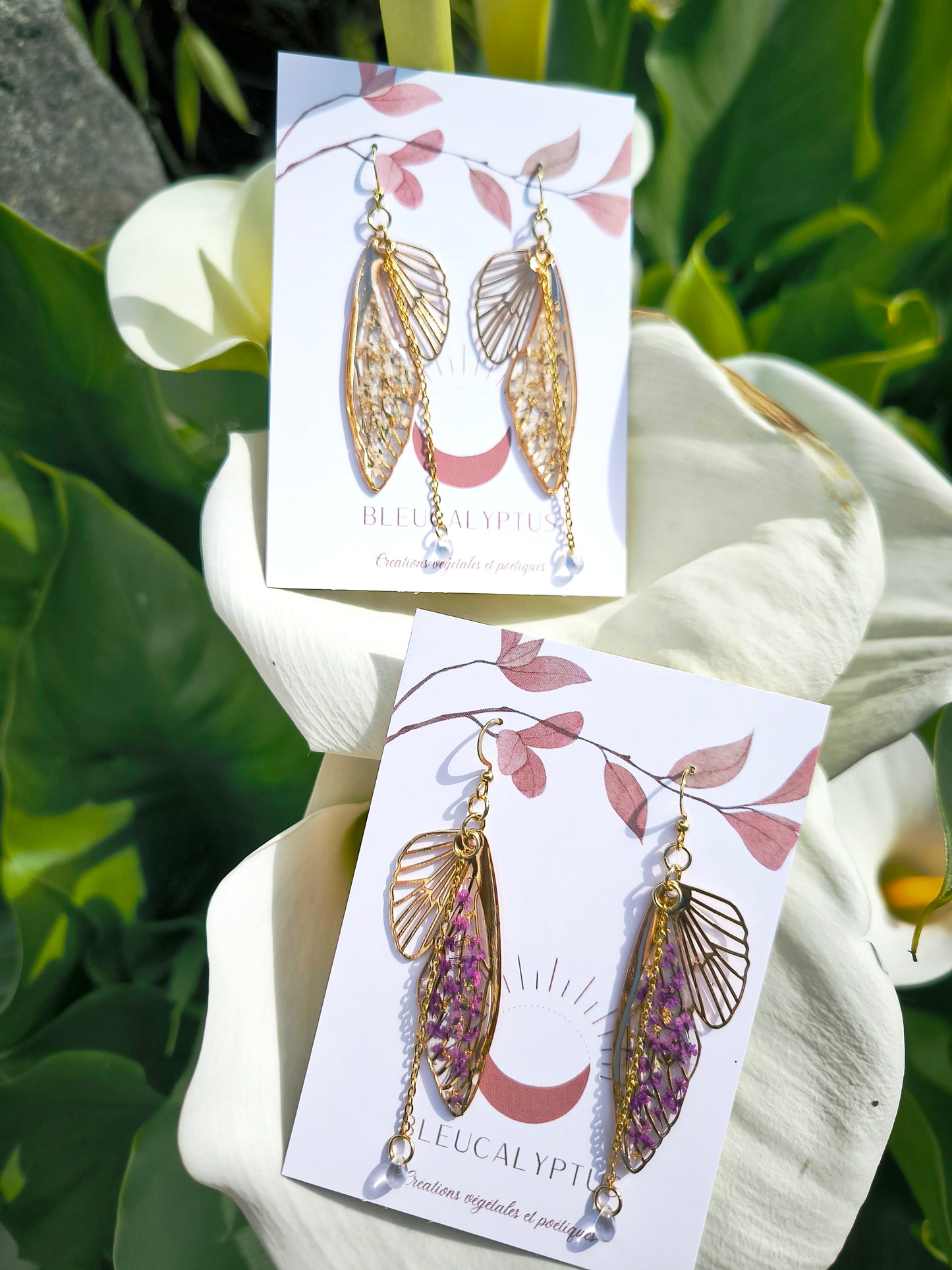 Boucles d'oreilles : Ailes de fée