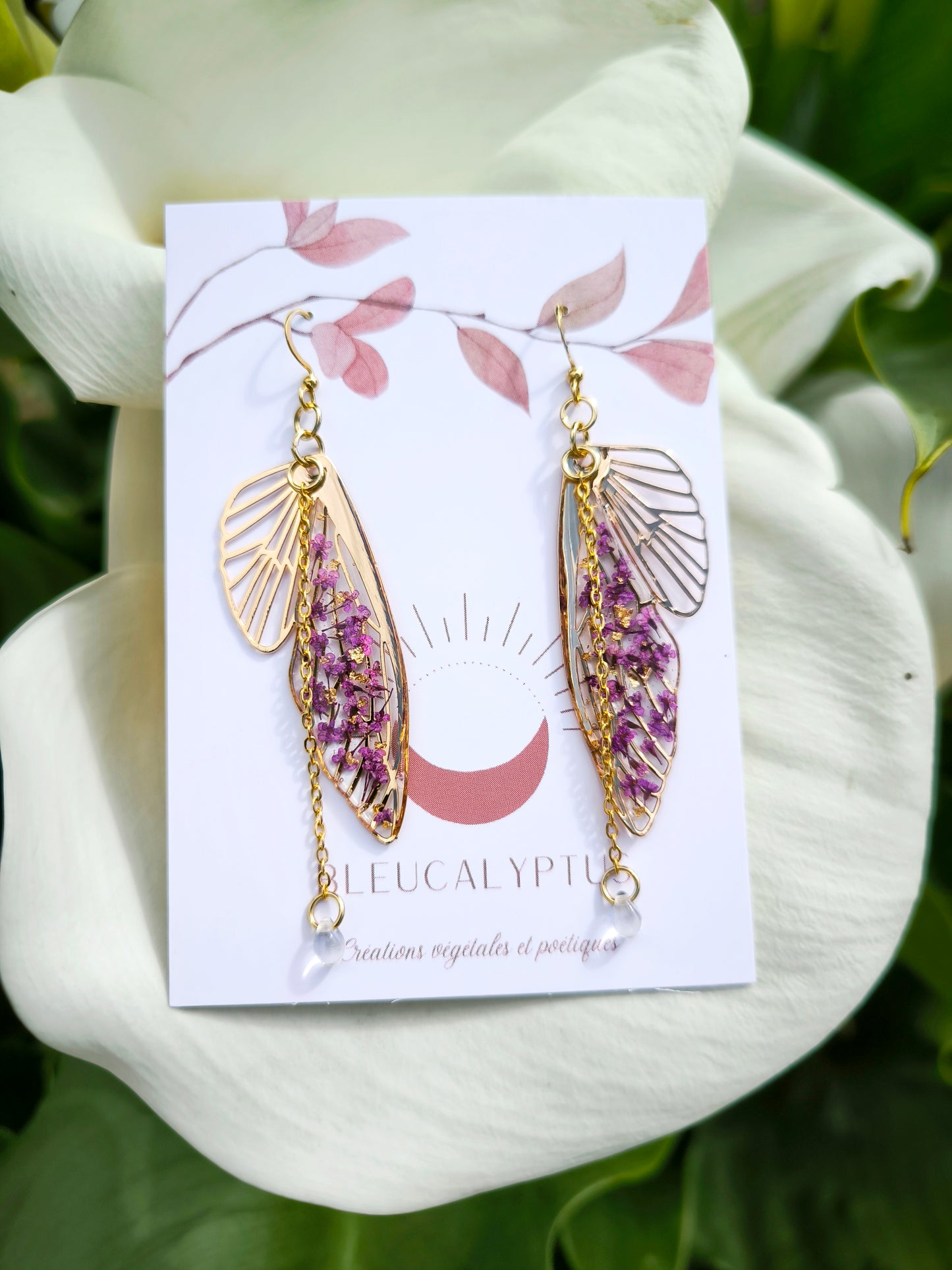 Boucles d'oreilles : Ailes de fée