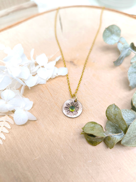 Collier bohème botanique : Mandala floral