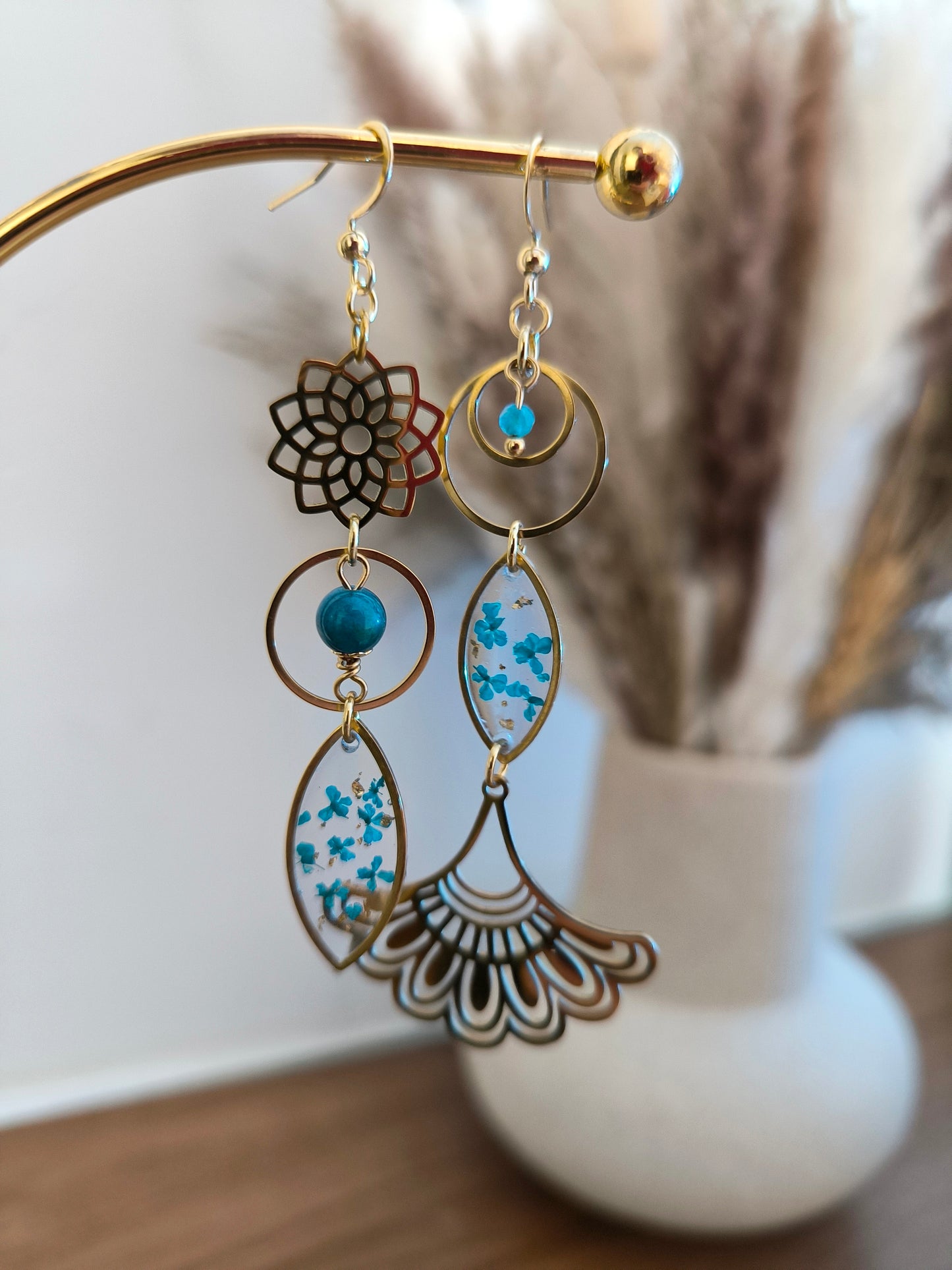 Boucles d'oreilles : Jardin aquatique