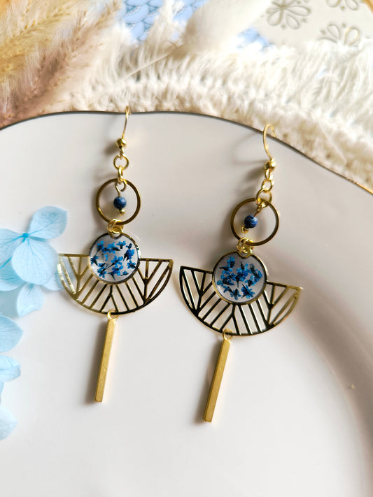 Boucles d'oreilles : Nouvel an Chinois Bleu