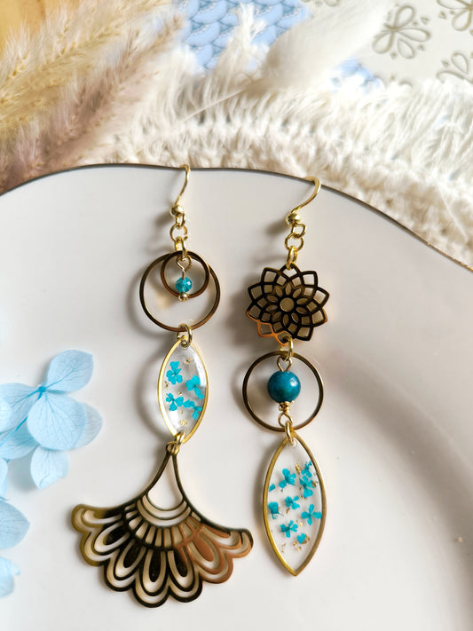 Boucles d'oreilles : Jardin aquatique