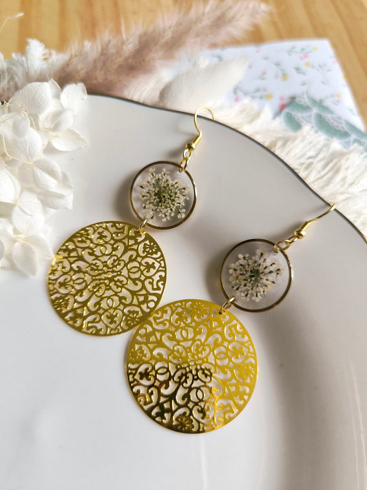 Boucles d'oreilles: Filigrane floral