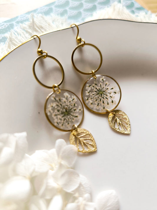 Boucles d'oreilles: Bouquet champêtre