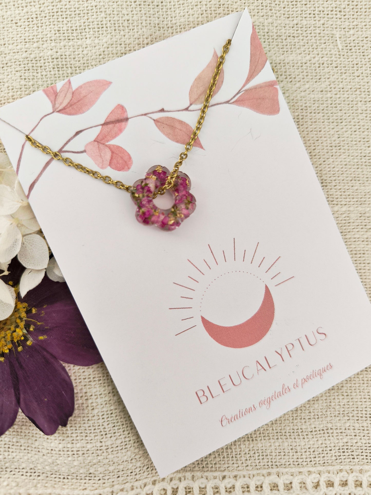 Collier roue florale : Alysse