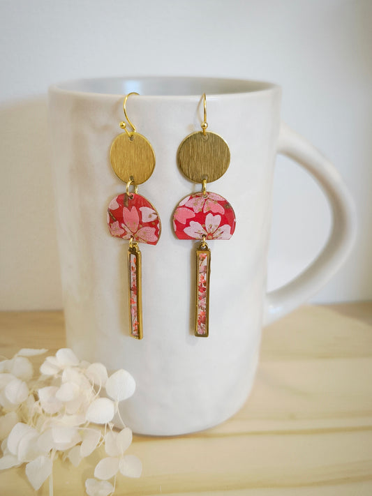 Boucles d'oreilles florales : Les lanternes florales d'Hanami