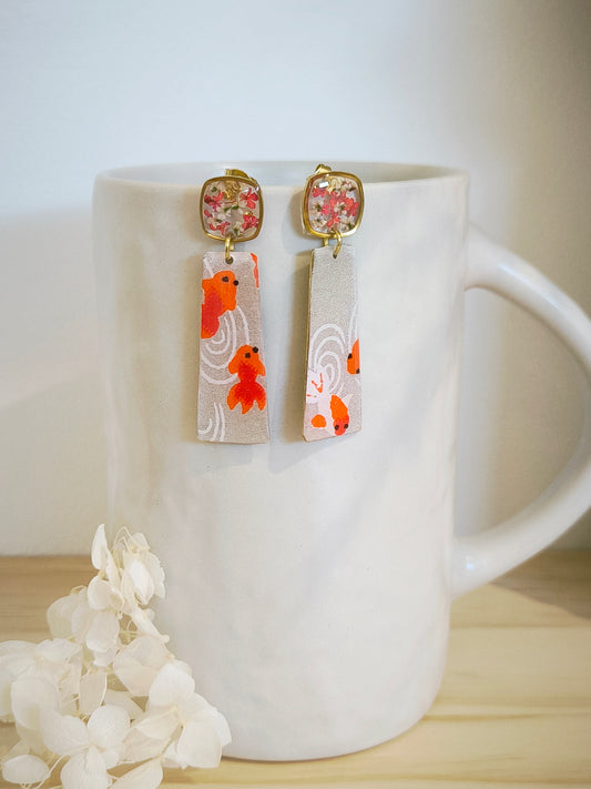 Boucles d'oreilles florales : Les Geishas des eaux