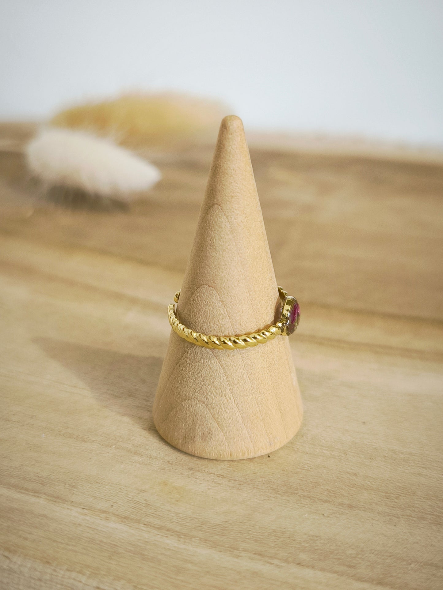 Bague florale : Mini Alysse rose