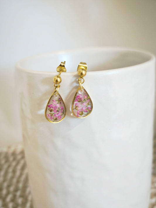 Mini Boucles d'oreilles florales : Alysse