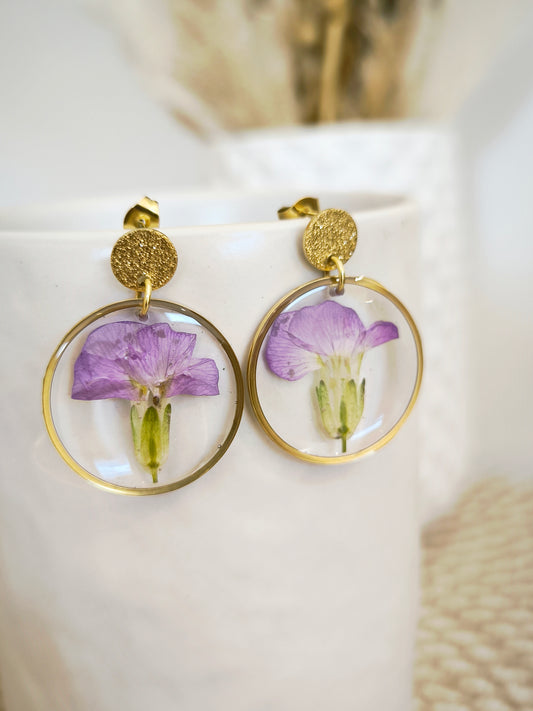 Boucles d'oreilles rondes : Aubriète
