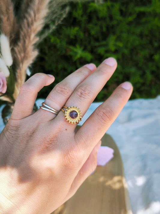 Bague soleil Coquelicot
