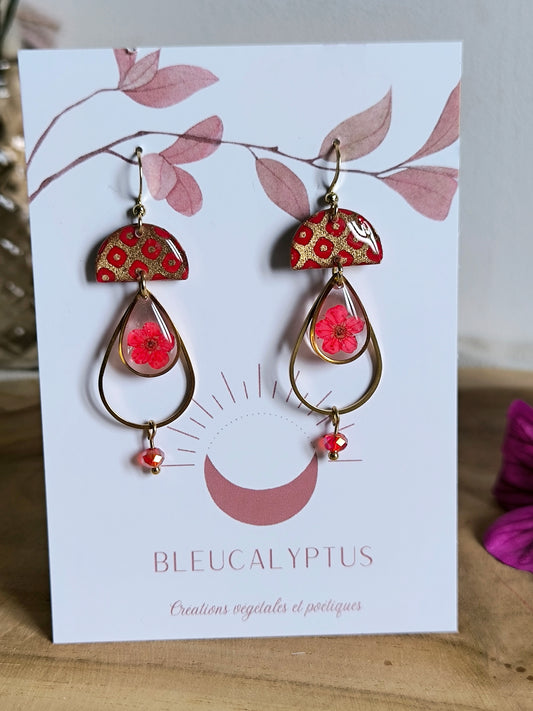 Boucles d'oreilles florales : L'envol