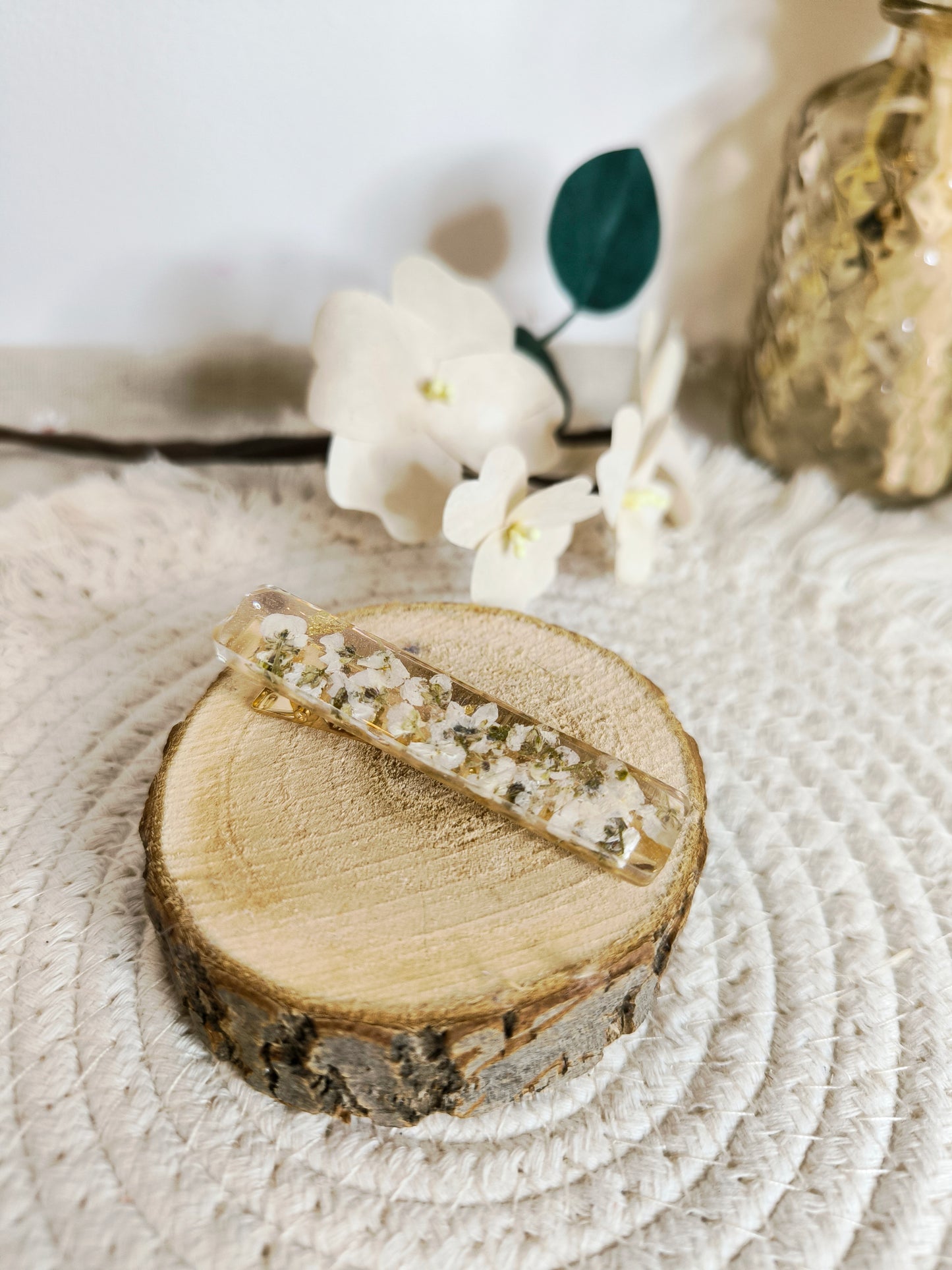 Barrettes florales ou pailletées / divers coloris