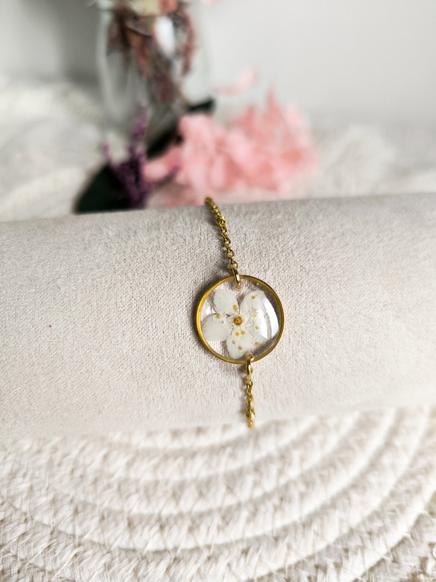 Bracelet rond : fleur de prunier