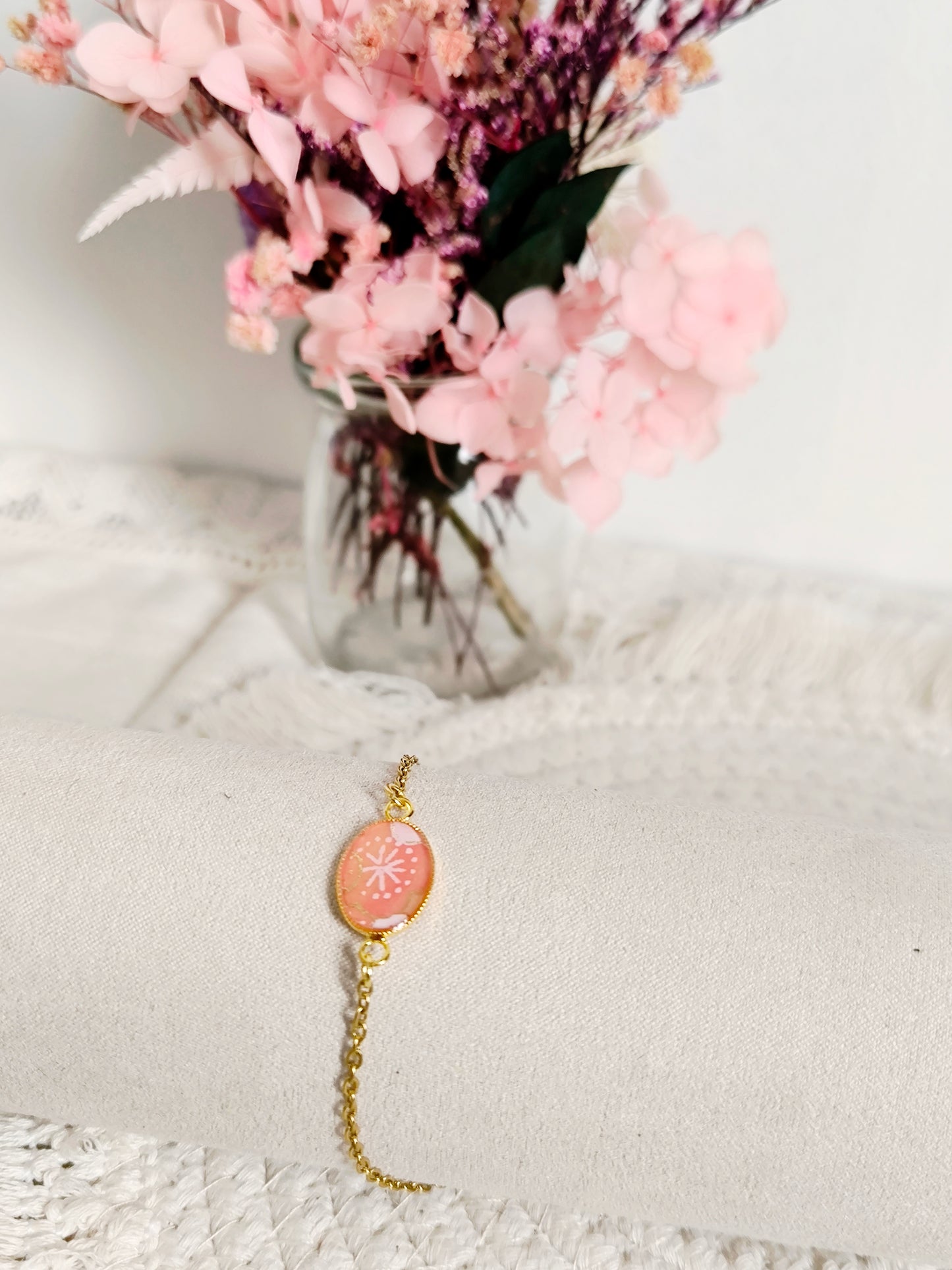 Bracelet ovale : papier japonais