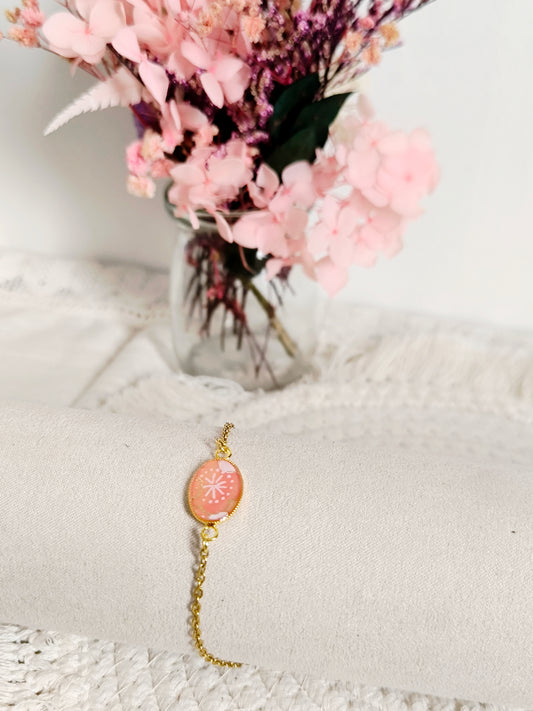 Bracelet ovale : papier japonais