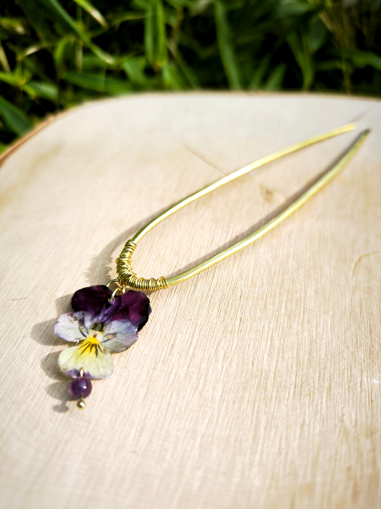 Épingle à chignon- véritables fleurs - Bijoux de cheveux floral bohème chic  - Bleucalyptus