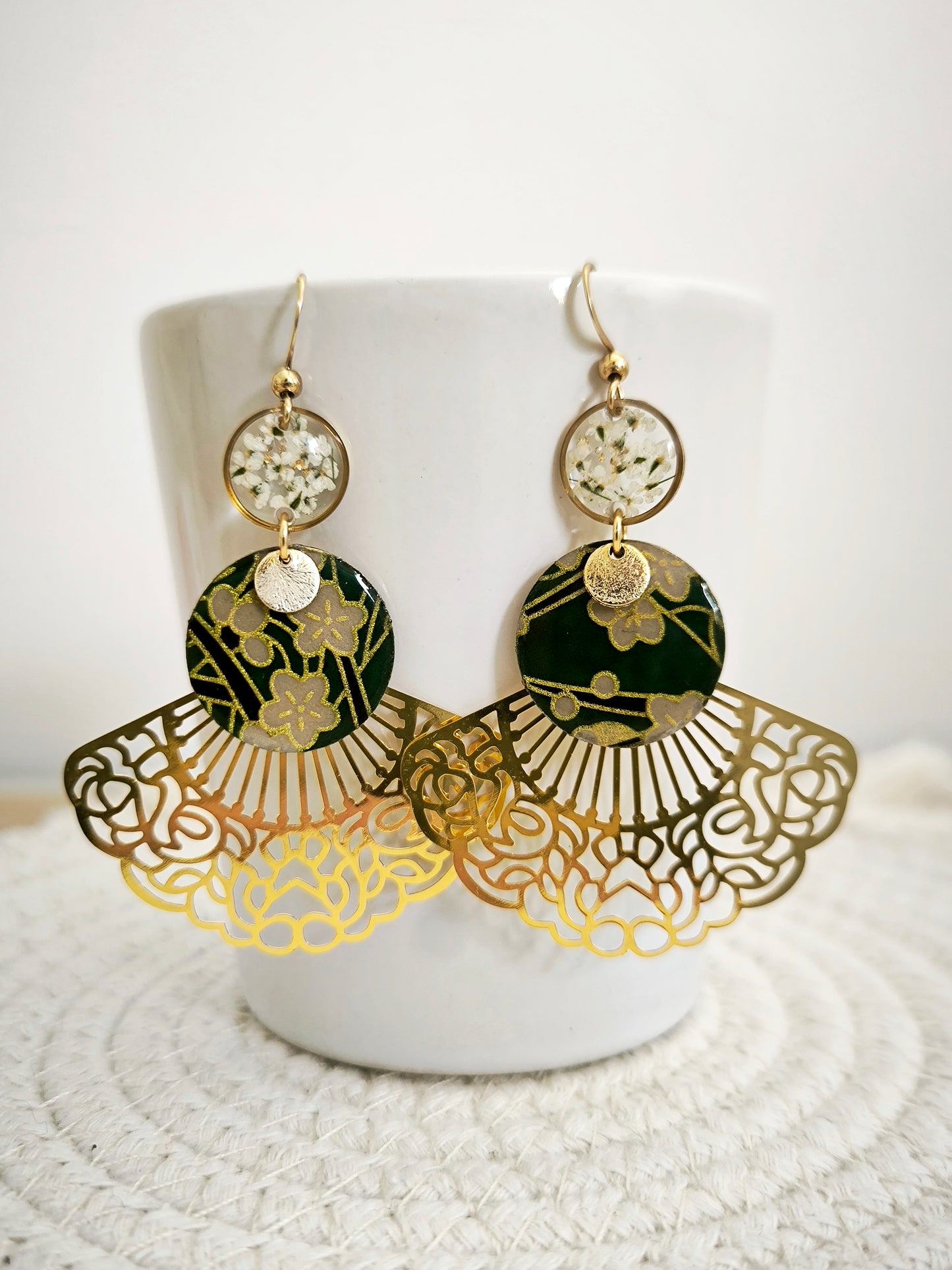 Boucles d'oreilles Midori no Hana
