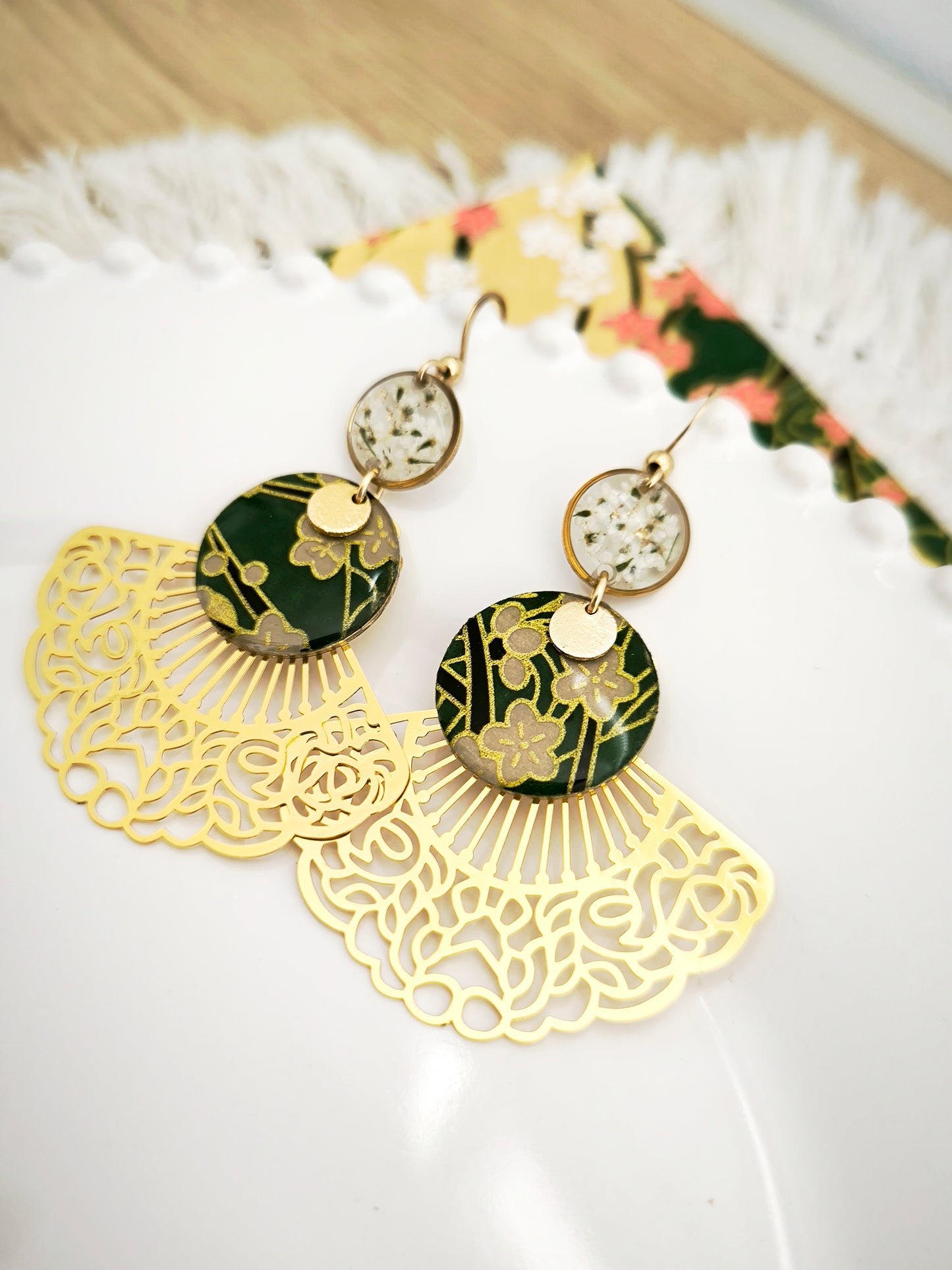 Boucles d'oreilles Midori no Hana