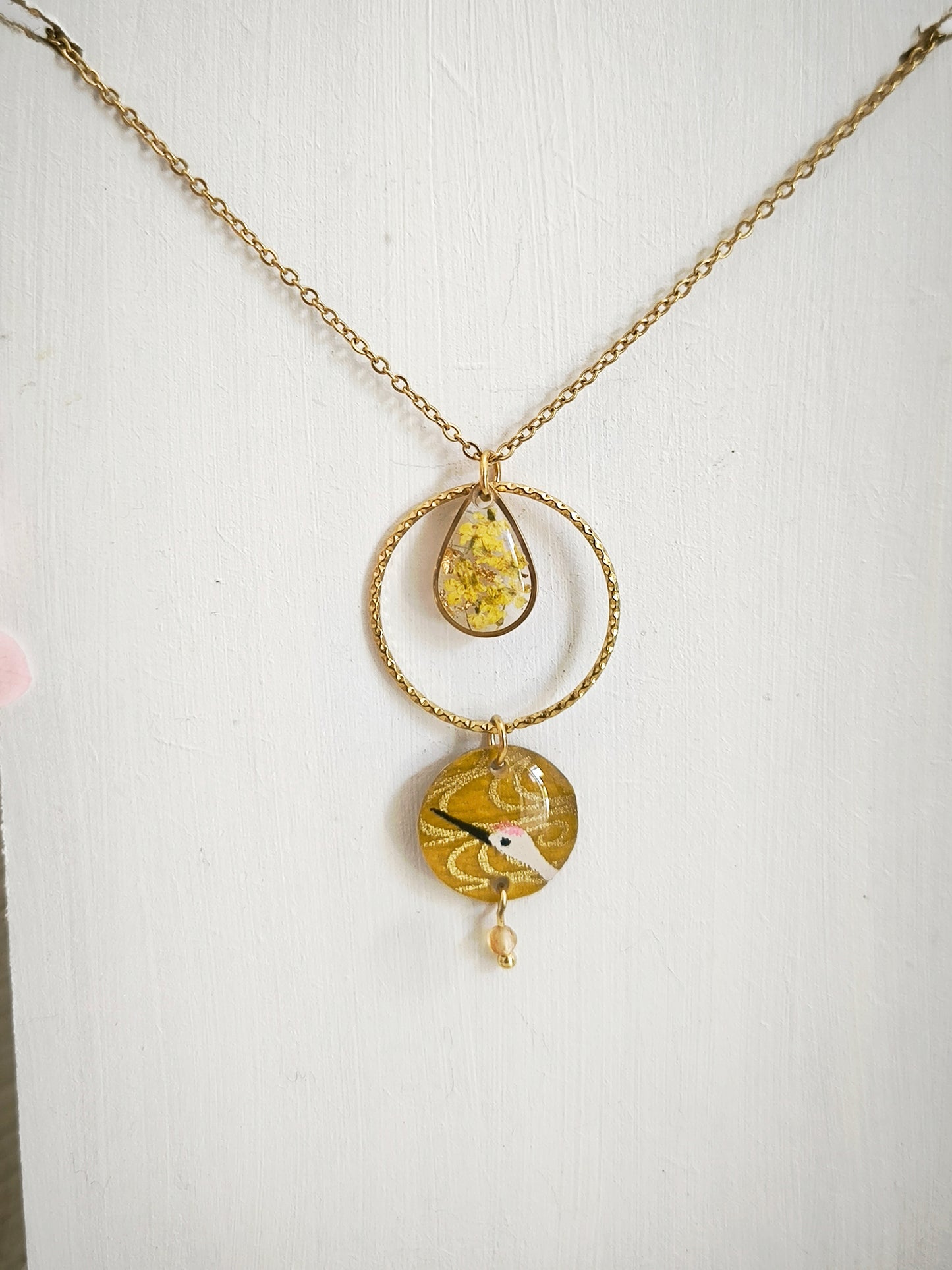Collier long Tsuru no Hikari – Lumière de la Grue