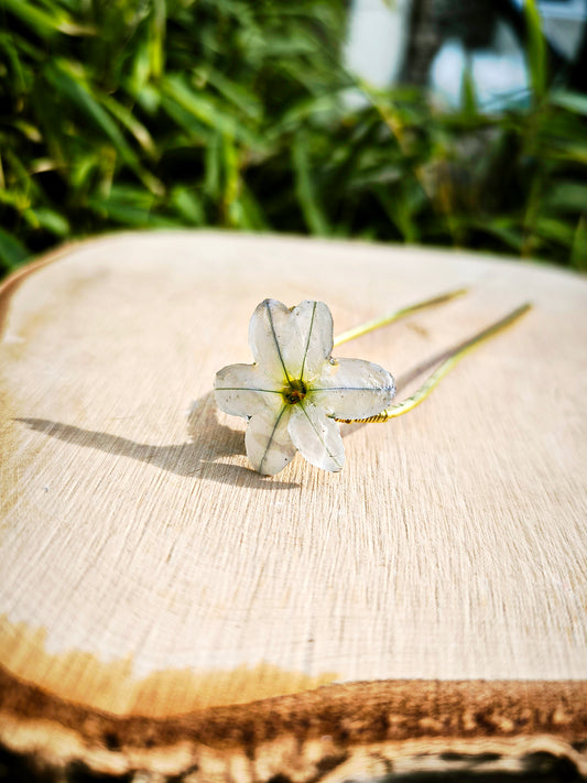 Épingle à chignon- véritabls fleurs - Bijoux  de cheveux floral bohème chic  - Bleucalyptus